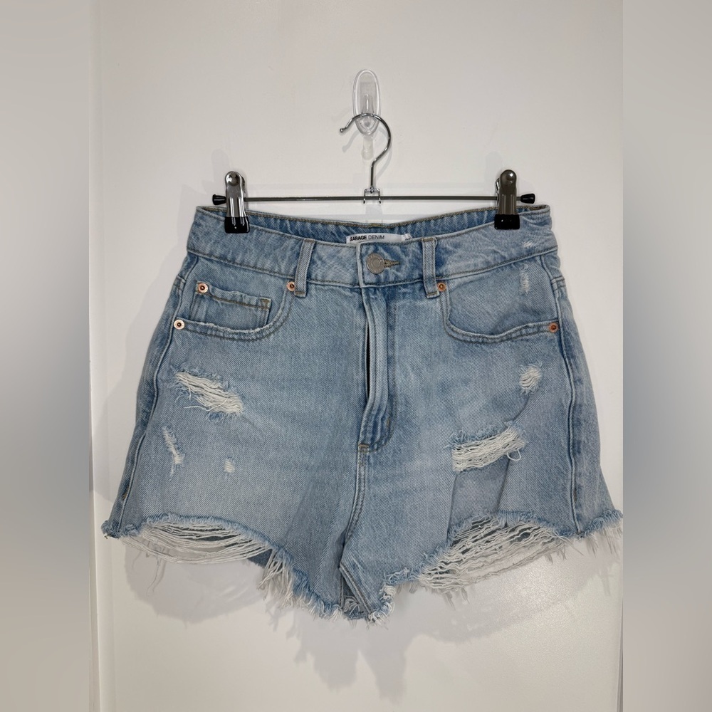 Garage Denim Women’s Festival Short Light Blue Denim Size 26